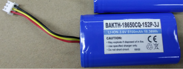 OEM alta capacidad BAKTH-18650CQ-1S2P-3J 3.6V 5100MAH PRECIO DE Fábrica Packle de batería de iones de litio Paquete de baterías recargables
