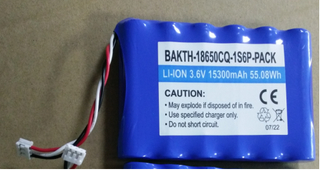 BAKTH-18650CQ-1S6P-PACK 3.6V 15300MAH PRECIO DE FACTORIA Batería de iones de litio Batería recargable de batería