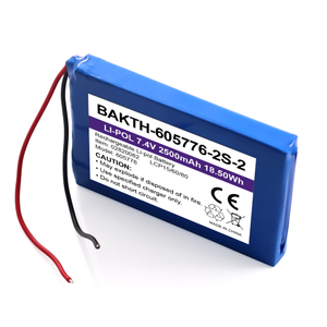 BAKTH-605776P-2S-2 Recargable 7.4V 2500 mAh Político de litio de litio Paquete de reemplazo de batería personalizada