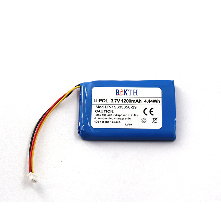 3.7V 1200mAh 4.44WH Li-Polymer Battery Battery Pack para electrodomésticos